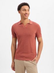 Drykorn koszulka polo z dzianiny Mężczyźni Bawełna (100%) brązowy|czerwony, M. Brązowe koszulki polo męskie Drykorn, m, bez wzorów, z bawełny, bez ramiączek. Za 279.95 zł.