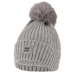 Czapka termiczna + pompon, damska Onesize - 4 sztuki. Czerwone czapki zimowe damskie HEAT KEEPER, z elastanu. Za 207.04 zł.
