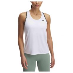 Top treningowy damski Under Armour Tech Knockout Tank. Białe topy damskie Under Armour, xl, bez wzorów, bez kołnierzyka. Za 89.99 zł.