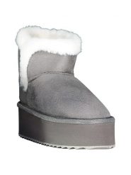Geographical Norway Botki zimowe "Oslo" w kolorze szarym rozmiar: 37. Szare botki damskie Geographical Norway, na zimę, z materiału, bez obcasa, na platformie, bez zapięcia. Za 86.99 zł.