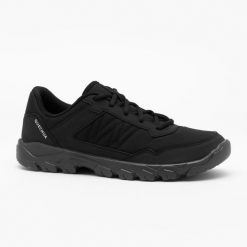 Buty turystyczne męskie Quechua NH50 niskie. Czarne buty trekkingowe męskie QUECHUA, z materiału, bez zapięcia, outdoorowe. Za 69.99 zł.