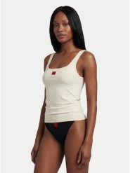 HUGO Top 50557181 Beżowy Regular Fit. Brązowe topy damskie Hugo, xs, bez wzorów, z syntetyku, bez kołnierzyka. Za 199.99 zł.