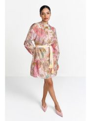 Rich & Royal Sukienka ze wzorem rozmiar: 36. Sukienki damskie Rich & Royal, bez wzorów, z tkaniny, bez kołnierzyka, bez ramiączek, mini. Za 487.72 zł.