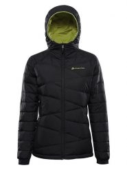 Alpine Pro Kurtka puchowa "Rogita 2" w kolorze czarno-zielonym rozmiar: XS. Czarne kurtki damskie Alpine Pro, xs, bez wzorów, z materiału, bez kaptura. Za 595.78 zł.