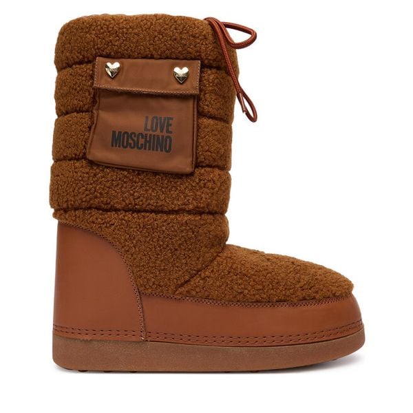 Śniegowce LOVE MOSCHINO. Brązowe śniegowce damskie Love Moschino. Za 669.99 zł.