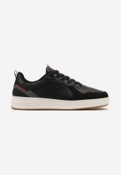 Czarno-Szare Buty Sportowe Sneakersy z Perforacją z Boku Baxlita. Czarne buty sportowe na co dzień męskie Born2be, bez zapięcia. Za 139.99 zł.