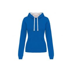 Bluza damska z kapturem Kariban Contrastée. Niebieskie bluzy z kapturem damskie KARIBAN. Za 194.50 zł.