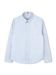 BOSS Koszula J52009 D Błękitny Regular Fit. Niebieskie koszule chłopięce Boss, bez wzorów, z bawełny, bez kołnierzyka, bez ramiączek. Za 239.99 zł.