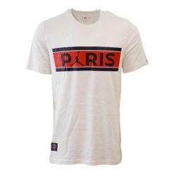 Koszulka treningowa męska Nike Psg Wordmark Tee. Białe t-shirty sportowe męskie Nike, m, bez ramiączek, do biegania. Za 236.00 zł.