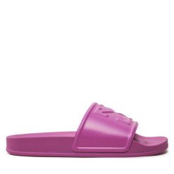 Klapki Off-White. Czerwone klapki damskie OFF-WHITE, bez wzorów, bez obcasa. Za 709.99 zł.