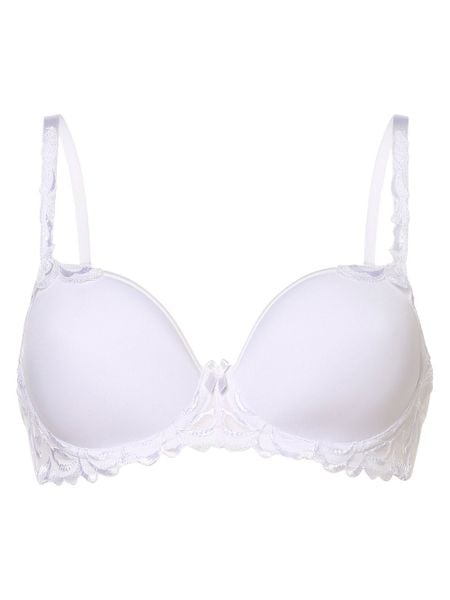 Triumph biustonosz z fiszbinami Kobiety Sztuczne włókno biały, 75C. Białe biustonosze Triumph, bez wzorów, z koronki. Za 349.95 zł.