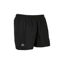 Spodenki do biegania RUN DRY męskie. Niebieskie szorty męskie KALENJI, z materiału, bez kołnierzyka. Za 19.99 zł.