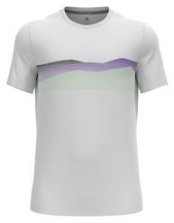 Koszulka męska z krótkim rękawem Odlo F-DRY RIDGELINE T-shirt. Białe t-shirty męskie Odlo, l, bez wzorów, z materiału, bez kołnierzyka. Za 269.99 zł.