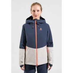 Kurtka narciarska damska Odlo insulated SKI BLUEBIRD S-THERMIC. Niebieskie kurtki damskie Odlo, s, bez wzorów, bez kaptura, narciarskie. W wyprzedaży za 1,234.99 zł.