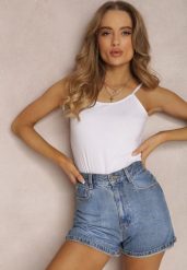 Biały Top Bawełniany Palike. Białe topy damskie Renee, l, bez wzorów, z bawełny, bez kołnierzyka. Za 14.99 zł.