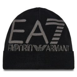 Czapka EA7 Emporio Armani. Czarne czapki męskie EA7 Emporio Armani, na zimę, bez wzorów. Za 119.99 zł.