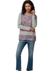 Heine Koszulka w kolorze szarym rozmiar: 38. Szare bluzki damskie Heine, bez wzorów, z bawełny, bez kołnierzyka, bez ramiączek. Za 78.47 zł.