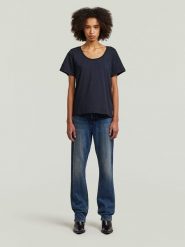 G-Star Koszulka w kolorze granatowym rozmiar: XL. Niebieskie t-shirty damskie G-Star, xl, bez wzorów, z bawełny, bez kołnierzyka. Za 78.84 zł.
