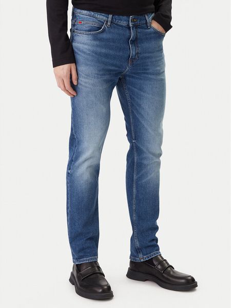 HUGO Jeansy 50555181 Niebieski Regular Fit. Niebieskie jeansy męskie Hugo. Za 599.99 zł.