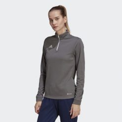 Bluza piłkarska damska Adidas Entrada 22 Training Top. Szare bluzy bez kaptura damskie Adidas, l. Za 113.96 zł.