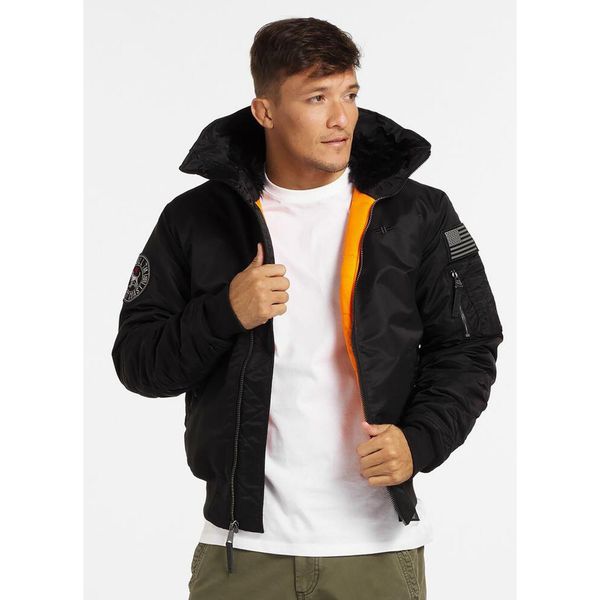 Kurtka zimowa męska Pitbull z kapturem Encino. Czarne kurtki męskie PITBULL, na zimę, m, bez wzorów, z kapturem. Za 449.00 zł.