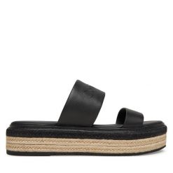 Espadryle Calvin Klein. Czarne espadryle damskie CALVIN KLEIN, bez wzorów, bez obcasa. Za 339.99 zł.