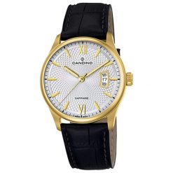 Zegarek "C4693-1" w kolorze czarno-złotym. Czarne, analogowe zegarki męskie Michael Kors, Fossil, ze stali. W wyprzedaży za 749.95 zł.