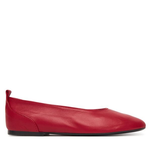 Baleriny Tamaris. Czerwone baleriny damskie Tamaris, bez wzorów, bez obcasa. Za 239.99 zł.