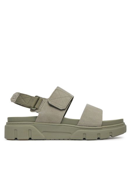 Timberland Sandały Greyfield Sandal TB0A61MGEO31 Zielony. Zielone sandały damskie Timberland, bez wzorów, ze skóry, bez obcasa, na płaskiej podeszwie. Za 399.99 zł.