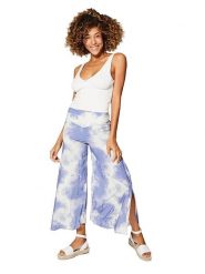 Ipanima Spodnie w kolorze biało-fioletowym rozmiar: 34/36. Białe spodnie materiałowe damskie Ipanima, bez wzorów, z materiału, klasyczne, z podwyższonym stanem. Za 78.99 zł.