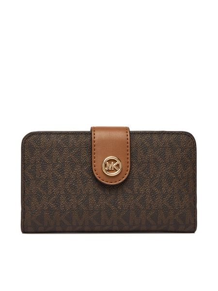 MICHAEL Michael Kors Portfel Pop 32S6G17F8B Brązowy. Brązowe portfele damskie MICHAEL Michael Kors, bez wzorów, ze skóry. Za 455.99 zł.