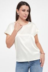 T-shirt damski satynowy Taila JOOP!. T-shirty damskie Joop!, xxs, bez wzorów, z satyny, bez kołnierzyka. W wyprzedaży za 383.20 zł.