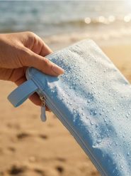 Wodoodporna torba plażowa - niebieski. Niebieskie torebki klasyczne damskie Sinsay, bez wzorów, bez dodatków. Za 15.99 zł.