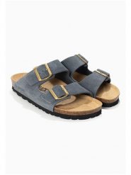 BACKSUN Skórzane klapki "Bali" w kolorze szarym rozmiar: 36. Szare klapki damskie Backsun, bez wzorów, ze skóry, bez obcasa. Za 130.99 zł.