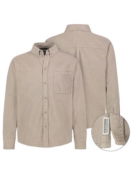 Eight2Nine Koszula sztruksowa w kolorze beżowym rozmiar: XL. Brązowe koszule męskie Eight2Nine, xl, bez wzorów, z bawełny, bez kołnierzyka, bez ramiączek. Za 86.99 zł.