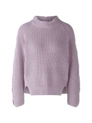 Oui Sweter w kolorze fioletowym rozmiar: 40. Różowe golfy damskie Oui, z bawełny, bez kołnierzyka. Za 134.85 zł.