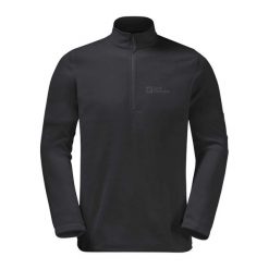 Bluza polarowa męska Jack Wolfskin Taunus HZ. Czarne bluzy bez kaptura męskie Jack Wolfskin, m, z polaru. Za 189.99 zł.