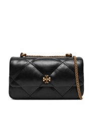 Tory Burch Torebka Mini Kira Diamond Quilt Flap Bag 154710 Czarny. Czarne torebki klasyczne damskie Tory Burch, bez wzorów, ze skóry, wizytowe, bez kołnierzyka, bez ramiączek. Za 1,699.00 zł.