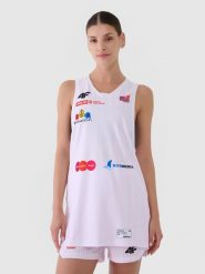 4F Koszulka meczowa replika domowa z sezonu 2024/25 damska 4F x KS Bydgoszcz - multikolor S. Czerwone bluzki sportowe damskie 4f, l, bez wzorów, z dzianiny, bez ramiączek. Za 199.99 zł.