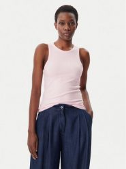 Tommy Hilfiger Top WW0WW38635 Różowy Slim Fit. Czerwone topy damskie Tommy Hilfiger, l, bez wzorów, z wiskozy, bez kołnierzyka. Za 149.99 zł.