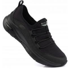 Damskie buty sportowe sneakersy slip-on SKECHERS ARCH-FIT LUCKY THOUGHTS. Czarne buty sportowe na co dzień damskie Skechers, bez wzorów, trekkingowe. Za 269.00 zł.