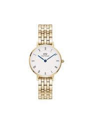 Daniel Wellington Zegarek Petite Roman Numerals 5-Link DW00100682 Złoty. Żółte, analogowe zegarki damskie Daniel Wellington, złote. Za 539.99 zł.