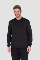 GUESS Czarna bluza. Czarne bluzy bez kaptura męskie Guess, l. W wyprzedaży za 319.99 zł.