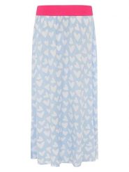 Zwillingsherz Spódnica "Hearts Allover" w kolorze błękitnym rozmiar: L/XL. Niebieskie spódniczki damskie Zwillingsherz, l, bez wzorów, z wiskozy, maxi, proste. Za 122.96 zł.