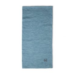 Lekki merinoowy komin dla dzieci Buff Solid. Niebieskie szaliki dziecięce Buff, z wełny, bez ramiączek. Za 129.90 zł.