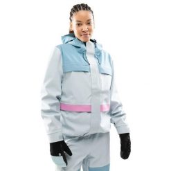 Damska kurtka snowboardowa oversize Siroko W8-W Yuki Light Blue. Niebieskie kurtki narciarskie i snowboardowe damskie SIROKO, m, bez wzorów, z materiału, bez kaptura, snowboardowy. Za 563.00 zł.