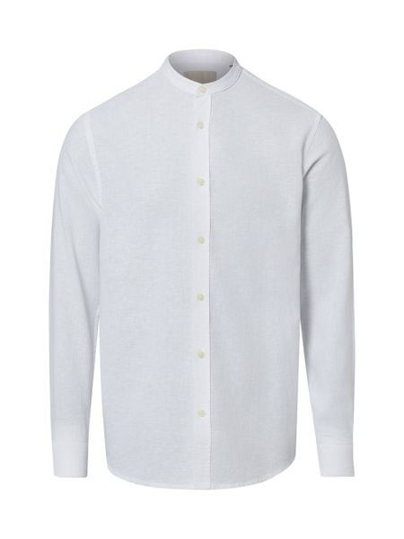 Only&Sons koszula codzienna z lnu Mężczyźni Slim Fit len biały, M. Białe koszule męskie Only&Sons, na lato, m, bez wzorów, z bawełny, bez kołnierzyka, bez ramiączek. Za 199.95 zł.