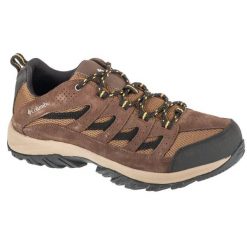 Buty Columbia Crestwood 1781181203 brązowe. Brązowe buty trekkingowe męskie ze skóry, przed kostkę, bez zapięcia. Za 421.70 zł.
