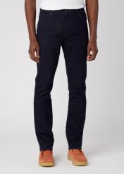 MĘSKIE SPODNIE WRANGLER TEXAS SLIM GALAXY W12SMI375. Spodnie materiałowe męskie Wrangler, bez wzorów, z jeansu. Za 229.99 zł.