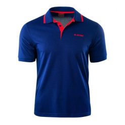 Męska Koszulka Polo. Niebieskie koszulki polo męskie Hi-tec, m, bez wzorów, z materiału, bez ramiączek. Za 64.99 zł.
